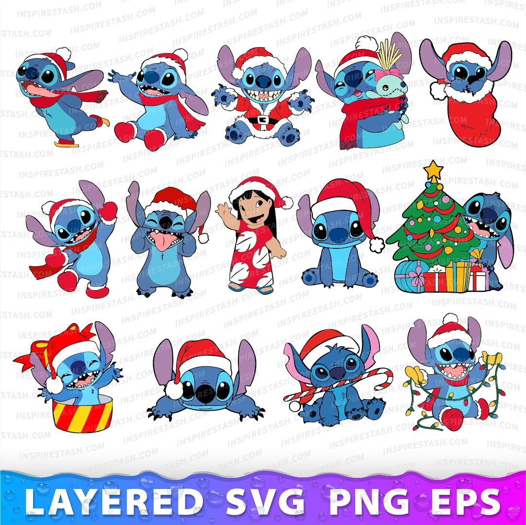 stitch christmas png